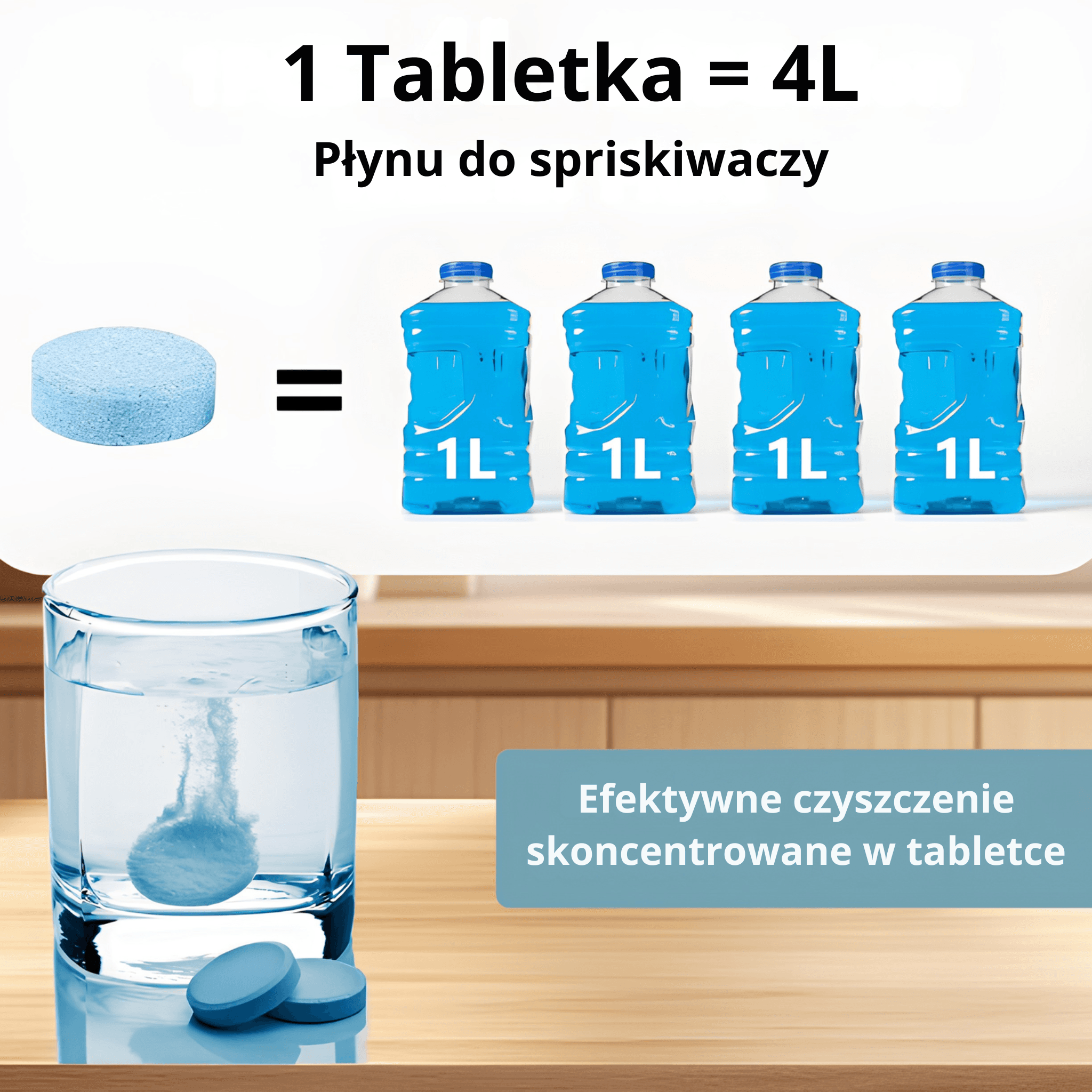 CLEARDRIVE-Rozpuszczalne tabletki do spryskiwaczy